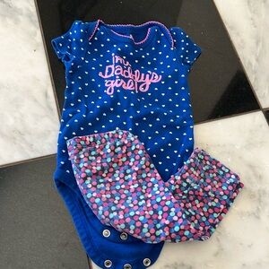 Jumping Beans Blue and Pink Baby Outfit